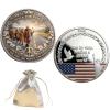2026 Peace Mission Journey Commemorative Coin, A Timeless Tribute to The Historic 2,300-Mile Pilgrimage of Compassion, Collectible Proof Finish Coin, Honoring Monk & Dog Companionship (10 pcs,Grey 1) view 1