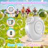 Rechargeable Bubble Machine - 15000+ Bubbles/min - 90/360 Rotatable LED Blower for Kids Parties (white1) view 3