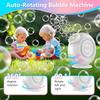 Rechargeable Bubble Machine - 15000+ Bubbles/min - 90/360 Rotatable LED Blower for Kids Parties (white1) view 4