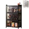 AMQYDT Figures and Curio Collection Display Case, Floor Standing Clear Showcase, with Doors Flip-top Double Door Design for Convenient Storage Cabinet Display Cases, for Collectibles view 1