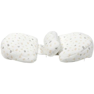 TOBBOMEY U-Shaped Maternity Pillow Lumbar Cushion for Pregnant Women Adjustable Belly Support Pillow for Sleeping and Side Lying Grey Back Cushion for Pregnancy Comfort