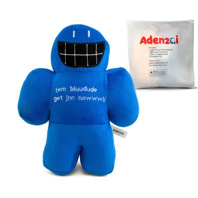 Adenzai Forsaken Chance Giant Blue Plush Toy Soft Giant Character Plush Stuffed Animal, Cute Blue Chance Collectible Plushie Gift for Kids and Gamers