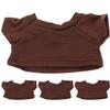 HANABASS 4pcs Bear Doll Clothes T-Shirts for 23cm Stuffed Bears, Cotton Plush Animal Tiny Clothing Set, Brown Casual Wear for Stuffed Animal Dress-up Activities view 1