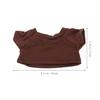 HANABASS 4pcs Bear Doll Clothes T-Shirts for 23cm Stuffed Bears, Cotton Plush Animal Tiny Clothing Set, Brown Casual Wear for Stuffed Animal Dress-up Activities view 2