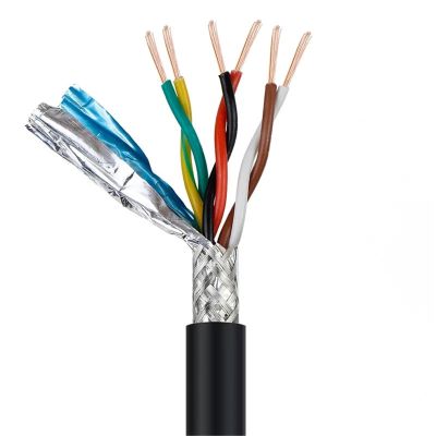 1Meter/pc TRVVSP High Flexibility Drag Chain Cable For Robot 2/4/6/8/10/12/16Pins Twisted Pair Shielded Servo Encoder Wire Line(2Pin,0.5 Square)