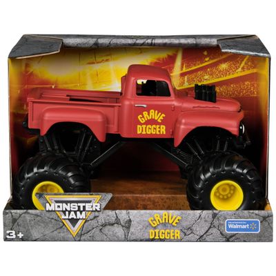 Monster Jam Grave Digger 1:24 Scale Monster Truck Toy, Die-Cast Push Vehicle with Oversized Tires, Official Truck, Ages 3+