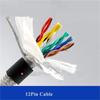 1Meter/pc TRVVSP High Flexibility Drag Chain Cable For Robot 2/4/6/8/10/12/16Pins Twisted Pair Shielded Servo Encoder Wire Line(12Pin,0.5 Square) view 2