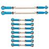 9 pcs Aluminum Alloy Tie Rod Set for WL Toys 1/10 K949 RC Car, Precision CNC Machined Replacement Steering Linkage with High Strength and Durability for RC Model Repair (Blue K949-015B) view 2