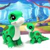 2pcs Baby Brachiosaurus 3D Printed Articulated Figure, Mother and Child Dino Brachiosaurus, Fidget Animal for Home Office Executive Desk Decoration ABB001-MC view 1