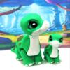 2pcs Baby Brachiosaurus 3D Printed Articulated Figure, Mother and Child Dino Brachiosaurus, Fidget Animal for Home Office Executive Desk Decoration ABB001-MC view 4