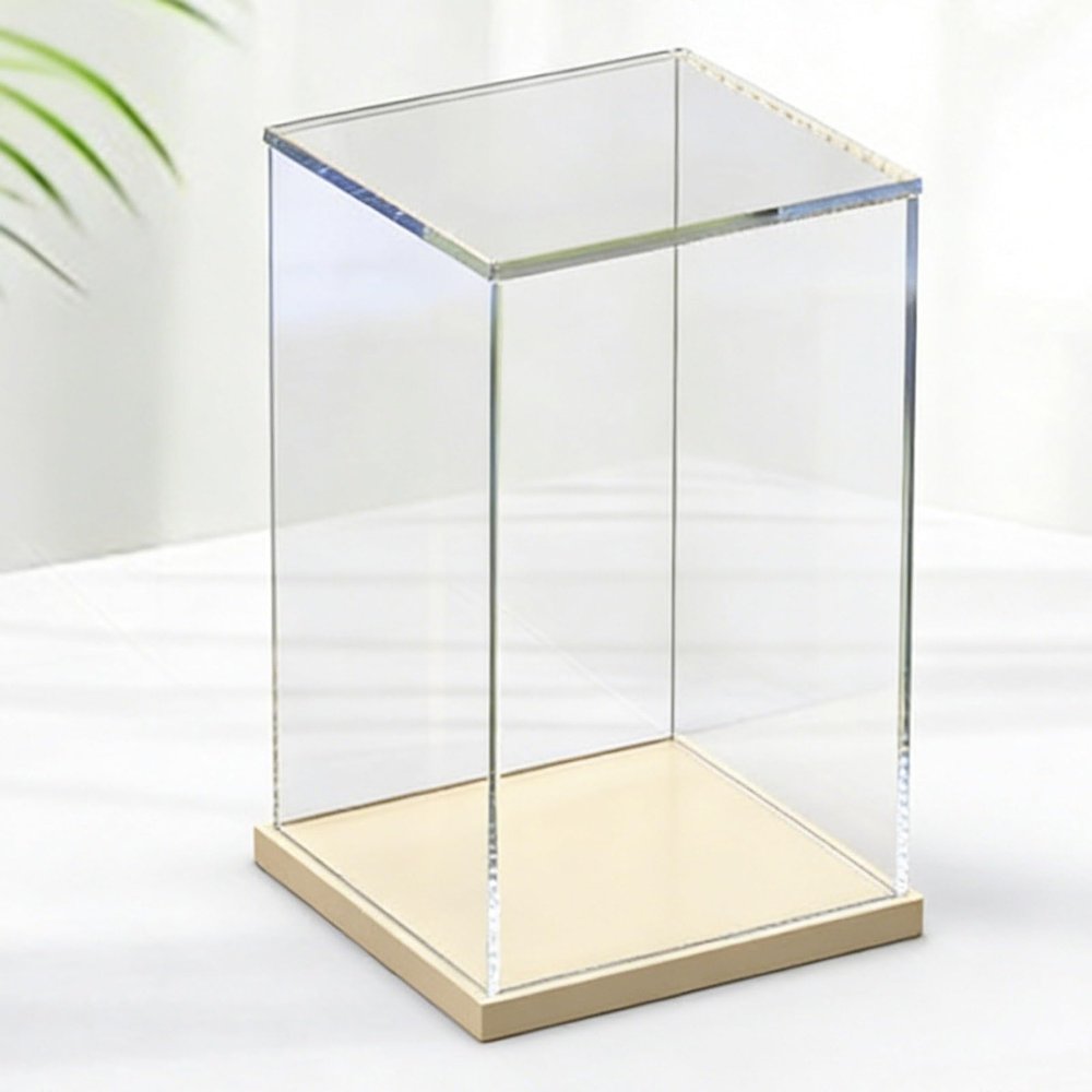 10 20 30 40 50 60 cm Tall Acrylic Display Case, Clear Memory Box for Dried Flowers/ Kids Room/ Birthday/ Wedding Souvenir, Stackable Show Cases Organizer(L23.6xW23.6xH21.7in/60x60x55cm)