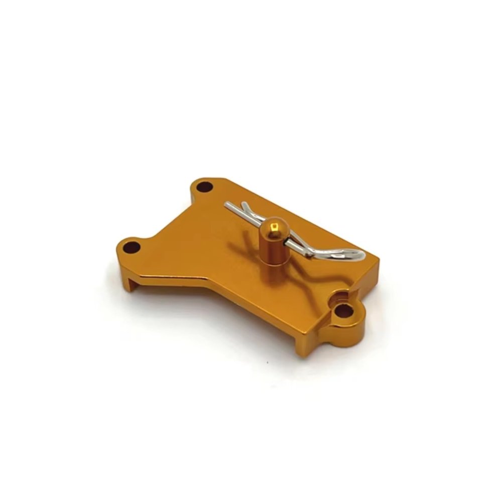 RC Cars Parts For SCY 16101 16102 16103 16104 16106 16201 1/16 Metal Servo Mount Plate Holder RC Car Upgrade Parts Accessories(Yellow)