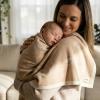 100% Cotton Baby Blanket Ultra Cozy Soft Newborn Swaddle for Boys and Girls, Gentle on Skin, Machine Washable Perfect Registry Essential Caramel Bread view 4