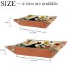 Abstract Cat and Flower Pot Dice Rolling Tray PU Leather DND & RPG Dice Mat, Portable Dice Rolling Mat Case Storage Box, Folding Scroll Dices Holder Trays for Tabletop Board Game, 8.1"x8.1" view 4