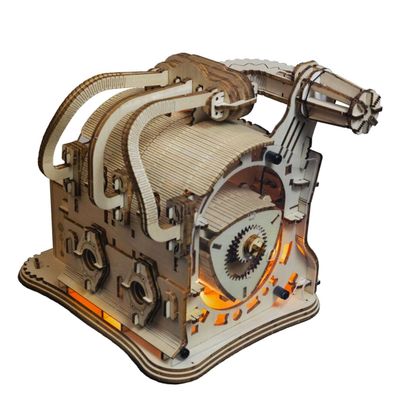 3D Wooden Puzzle Engine Model Kit, 230 PCS Wooden Rotary Engine DIY Assembly Kit, Functional Mechanical Model with Dynamic Motion, Educational STEM Project for Adults and Enthusiasts