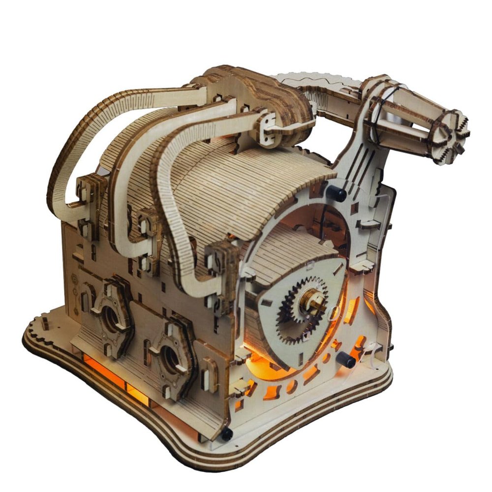 3D Wooden Puzzle Engine Model Kit, 230 PCS Wooden Rotary Engine DIY Assembly Kit, Functional Mechanical Model with Dynamic Motion, Educational STEM Project for Adults and Enthusiasts