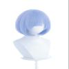 CHROMANTRA Anime Re:Zero Rem Cosplay Wig, Short Blue Twin Tails with Bangs, Synthetic Heat Resistant Hair for Halloween Party, Includes Wig Cap view 3