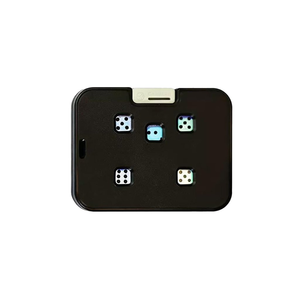 3D Printed Creative Mechanical Dice Spinner, Spinner Dice & Mechanical Dice Fidget Toy, Portable Stress Toy for Anxiety Relief, Game Props for Dice Board Game (Black, One)
