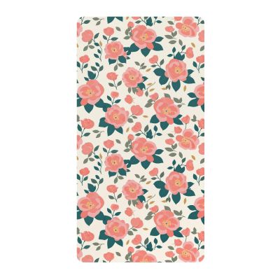 Simple Spring Rose Peach Baby Crib Sheets Cotton Baby Playard Sheet Soft Breathable Muslin Toddler Crib Sheet, S