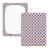 Red and Blue Dots 4th of July Independence Day Crib Sheets for Baby Boys Girls Cotton Baby Playard Sheet Soft Breathable Muslin Crib Bedding, M view 2