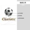 Custom Name UV DTF Transfer Sticker, Liquid Metal Soccer & Justice Scale Crystal Decal, Personalized Waterproof Permanent Label for Water Bottles, Laptops, Gift for Soccer Fans view 3