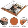 3D Highland Cow DND Dice Rolling Tray Foldable Dice Trays, Dice Roller Tray Square Dice Storage Case, Leather Dice Holder for Dice Games Like RPG, DND and Other Table Games, 8.1"x8.1" view 3