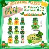 120 PCS St.Patrick's Day Mini Resin Duck 10 Style Bulk Miniature Green Ducks St. Patricks Day Tiny Resin Duck Figurines to Hide for St. Patricks Party Favors DIY Crafts Landscape Dollhouse Decor view 2