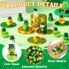 120 PCS St.Patrick's Day Mini Resin Duck 10 Style Bulk Miniature Green Ducks St. Patricks Day Tiny Resin Duck Figurines to Hide for St. Patricks Party Favors DIY Crafts Landscape Dollhouse Decor view 4
