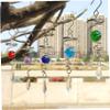 5 Pcs Wind Spinners Stainless Steel Wind Spinner Tail Gazing Ball Spiral Tail Spinners with Hanging Swivel Hook to Stress Relief for Indoor Outdoor Decoration or Winter Nightgowns for Wo view 4