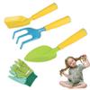 Kids Gardening Set 4Pcs/Set Mini Ergonomic Toddler Gardening Portable Vibrant Rounded Corner Educational Kids Tools for Outdoor view 1