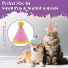 AZY 14pcs Mini Party Hats for Stuffed Animals, Birthday Party Cone Hats Dolls Dog Cat Rabbit Puppies Assorted Animal Birthday view 2