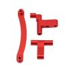 Aluminium Alloy Steering Servo Saver Complete Mount, RC Steering Servo Saver for FS 1/18 Scale RC Truck, CNC Machined with Anodized Finish and Included Screws (736010R red) view 4