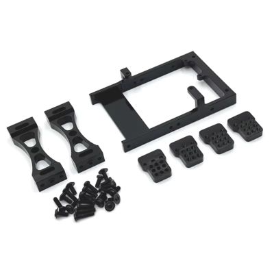 Models Upgrades Parts For MN For WPL For Feiyu For HengLong For JJRC 1/12 1/16 Metal Crossbeam Servo Box Shock Absorber Bracket RC Car Upgrade Parts(Black)
