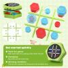 Electronic Tic Tac Toe Game,5-in-1 Handheld Puzzle Games Console,Tic Tac Toe Bolt Game for Educational&Memory,Portable Travel Games for Car Ride with Silent Mode,Toys Gift Idea for Kids & Family-Green view 3