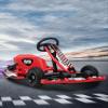 Soixehet 36V Electric Go Kart for Kids - 16 MPH, 350W Motor Powered Pedal Go Kart w/Drift & Sport Mode, Adjustable Length Kids Drift Cart Red US Plug view 2