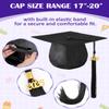 6 Set Shiny Kindergarten Graduation Cap and Gown Set with Stole, 2026 Tassel and Diploma Certificate, Preschool Pre-K Graduation Robe (Black) view 2