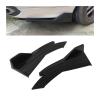2PCS Car Rear Bumper Canard Side Skirt Splitter Spoiler Glossy Black Universal Auto Exterior Trim view 2