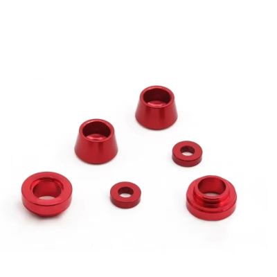 Models Upgrades Parts For Tamiya For TT02 1/10 Aluminum Front Steering Flange Sleeve Bushing Gasket RC Car Upgrade Parts(Red)