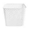 1 Piece, White 13-Inch Cube Storage Basket Durable Plastic Organizer Bin with Handles view 4