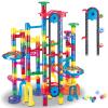 Tucrae 224 PCS Marble Runs Toys with Automatic Elevator Glowing Marble Maze Building Set STEM Puzzle Toys for 3 4 5+ Boys & Girls Children's Day, Christmas Easter Gifts(Containing 60 Marbles) view 1