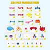 Tucrae 224 PCS Marble Runs Toys with Automatic Elevator Glowing Marble Maze Building Set STEM Puzzle Toys for 3 4 5+ Boys & Girls Children's Day, Christmas Easter Gifts(Containing 60 Marbles) view 2