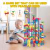 Tucrae 224 PCS Marble Runs Toys with Automatic Elevator Glowing Marble Maze Building Set STEM Puzzle Toys for 3 4 5+ Boys & Girls Children's Day, Christmas Easter Gifts(Containing 60 Marbles) view 4