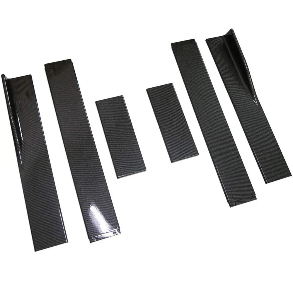 2M Side Skirt Extension Kit Universal Compatible with W205 W204 W203 W211 W212 W213 W117 C117 W176 A-MG GTR Car Accessories(Carbon Fiber Look)