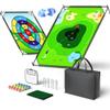 1GoTo-G 72" x 58" Battle Golf Chipping Game - 2-in-1 Sticky Golf Game Set, Large Chipping Mat with 20 Sticky Balls for Chipping Practice - Fun Family Party Game for Indoor and Outdoor Use view 1