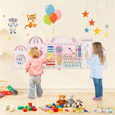 lafengyan Montessori-Inspired Wall-Mounted Sensory Activity Board for Hands-On Learning and Fine Motor Development