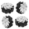 4pcs 100mm Steel Mecanum Wheels Set, Omni Directional Robot Car Wheels with 9 Rubber Rollers, Aluminum Alloy Chassis Drive Wheels for RC Robot Car 14162 view 4