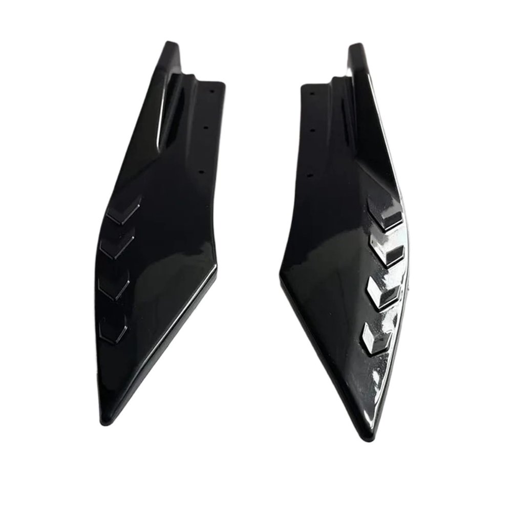 Universal Car Front Rear Bumper Strip Spoiler Diffuser Splitter Scratch Protector Carbon Fiber Winglets Side Skirt Extension(Gloss Black)