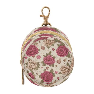 CuwrYet Pacifier Holder Case Pacifier Storage Pacifiers Organizer for Diaper Bag Portable Baby Travel Pouch 1.6 X 3 in Lightbeige Roses Hearts Leaves