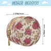 CuwrYet Pacifier Holder Case Pacifier Storage Pacifiers Organizer for Diaper Bag Portable Baby Travel Pouch 1.6 X 3 in Lightbeige Roses Hearts Leaves view 3