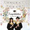 2026 Wildflower Graduation Party Decoration Floral Congrats Grad Banner Backdrop Hanging Swirls for Class of 2026 Senior Junior High School College Congrats Grad Party Supplies (Class) view 2